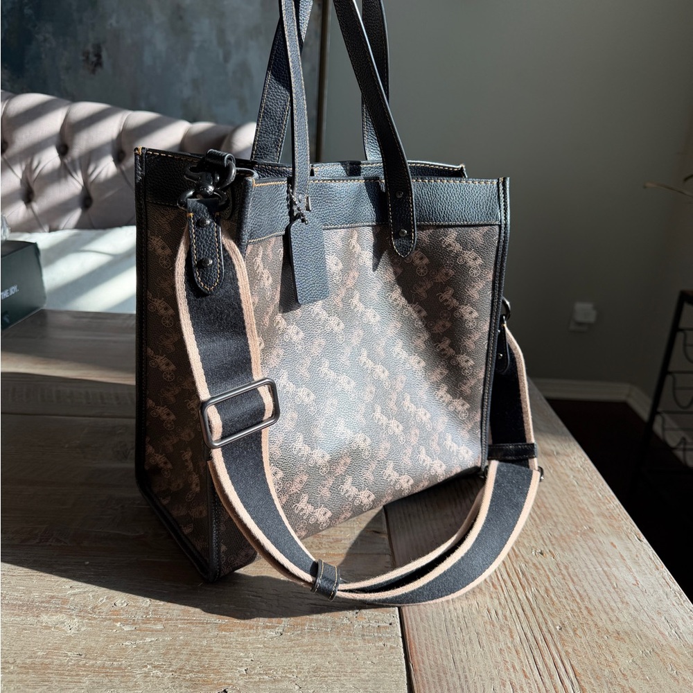 Coach Field Tote Horse And Carriage Print